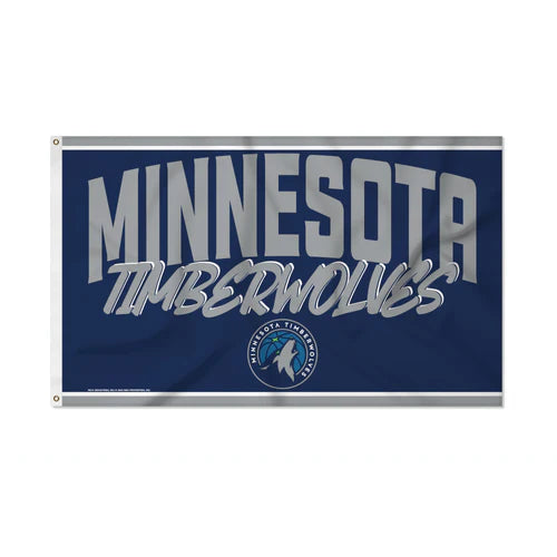 Minnesota Timberwolves Script Design 3' x 5' Banner Flag by Rico