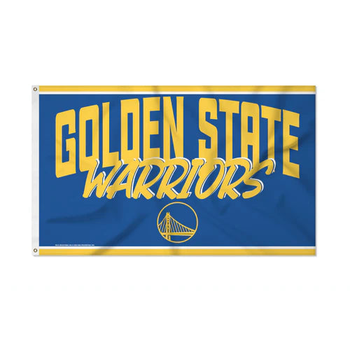 Golden State Warriors Script Design 3' x 5' Banner Flag by Rico