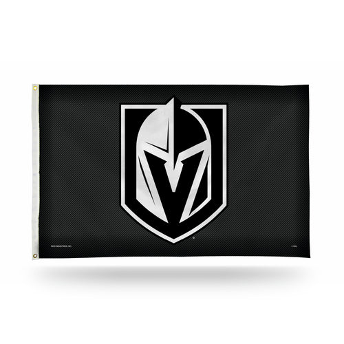 Vegas Golden Knights 3' x 5' Carbon Fiber Design Banner Flag by Rico