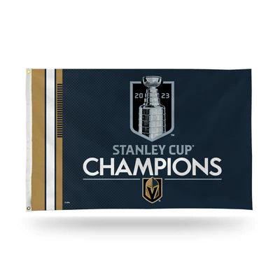 Vegas Golden Knights 2023 Stanley Cup Champions Bold Banner Flag by Rico