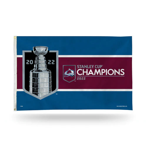 Colorado Avalanche 3' x 5' 2022 Stanley Cup Champions Banner Flag by Rico