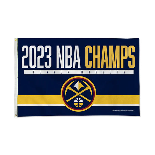 Denver Nuggets 2023 NBA Champs 3' x 5' Banner Flag by Rico