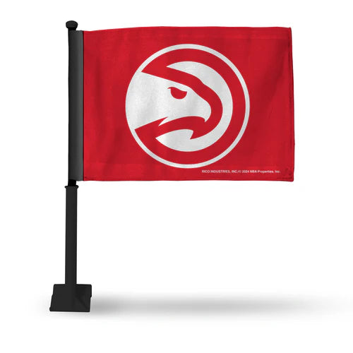 Atlanta Hawks 16x19.5-inch Car Flag, Double-Sided Logo, Weather-Resistant, Made in USA, Free Shipping