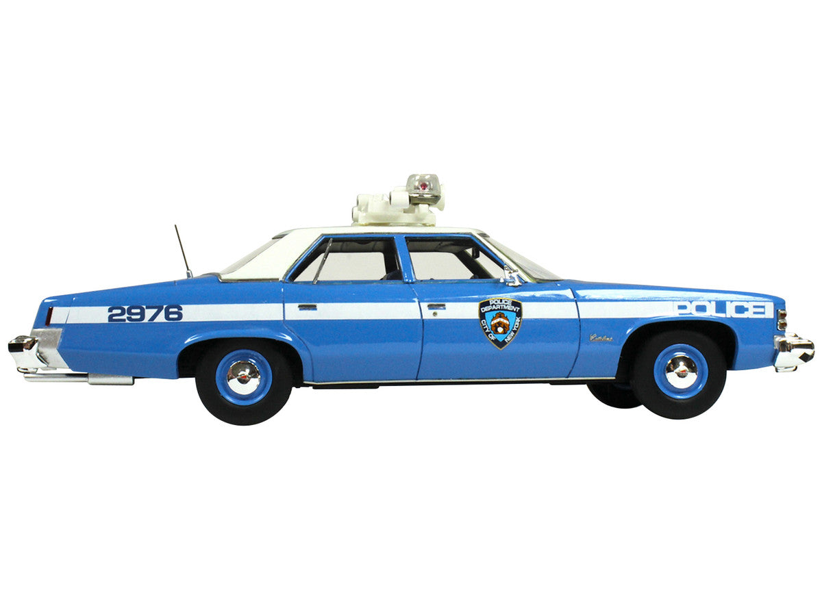 1976 Pontiac Catalina Blue and White "NYPD (New York City Police Department) Ltd. Edition to 250 pcs Worldwide 1/43 Model Car by Goldvarg Collection