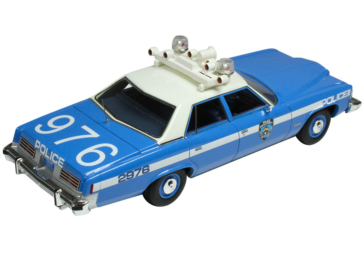 1976 Pontiac Catalina Blue and White "NYPD (New York City Police Department) Ltd. Edition to 250 pcs Worldwide 1/43 Model Car by Goldvarg Collection