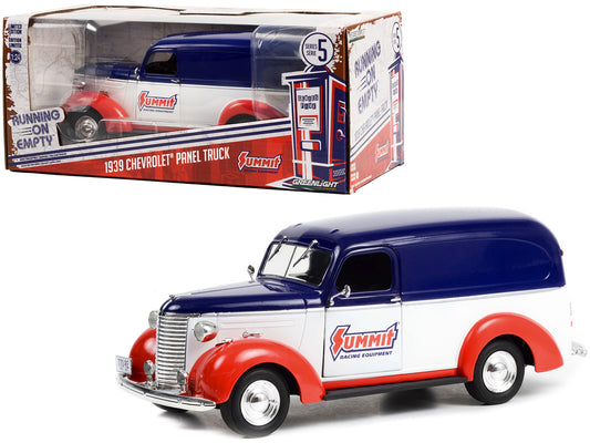 Vintage charm: 1939 Chevy Panel Truck 1/24 diecast. Limited edition, real rubber tires, chrome accents. Officially licensed.
