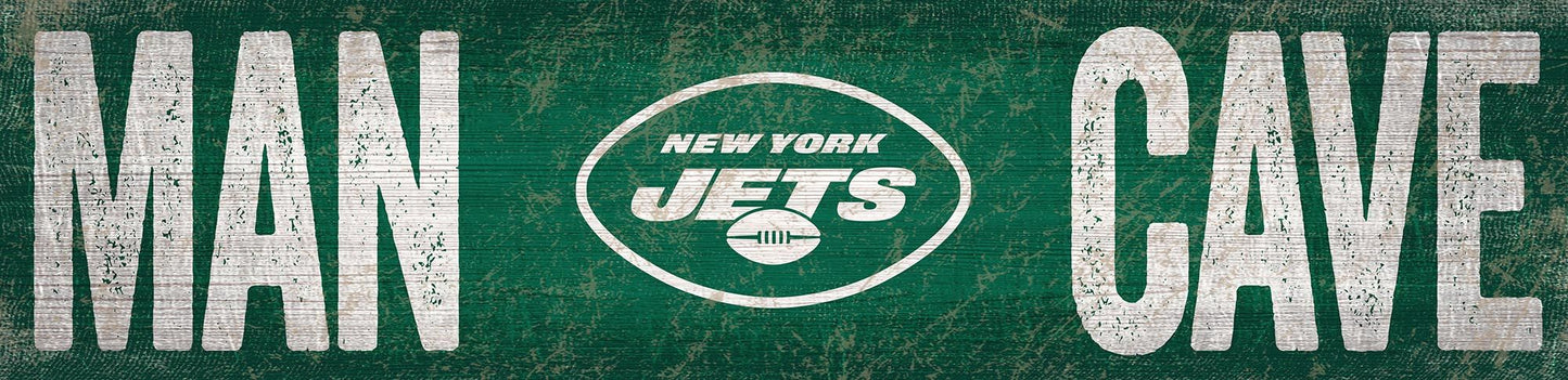 New York Jets Distressed Man Cave Sign by Fan Creations