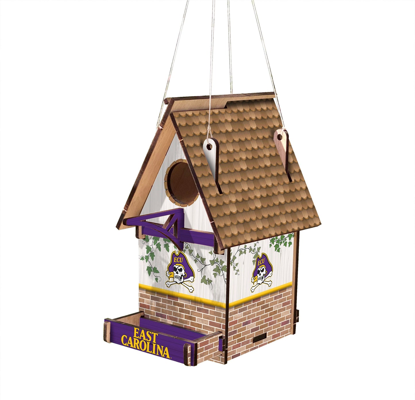 East Carolina Pirates Wood Birdhouse by Fan Creations