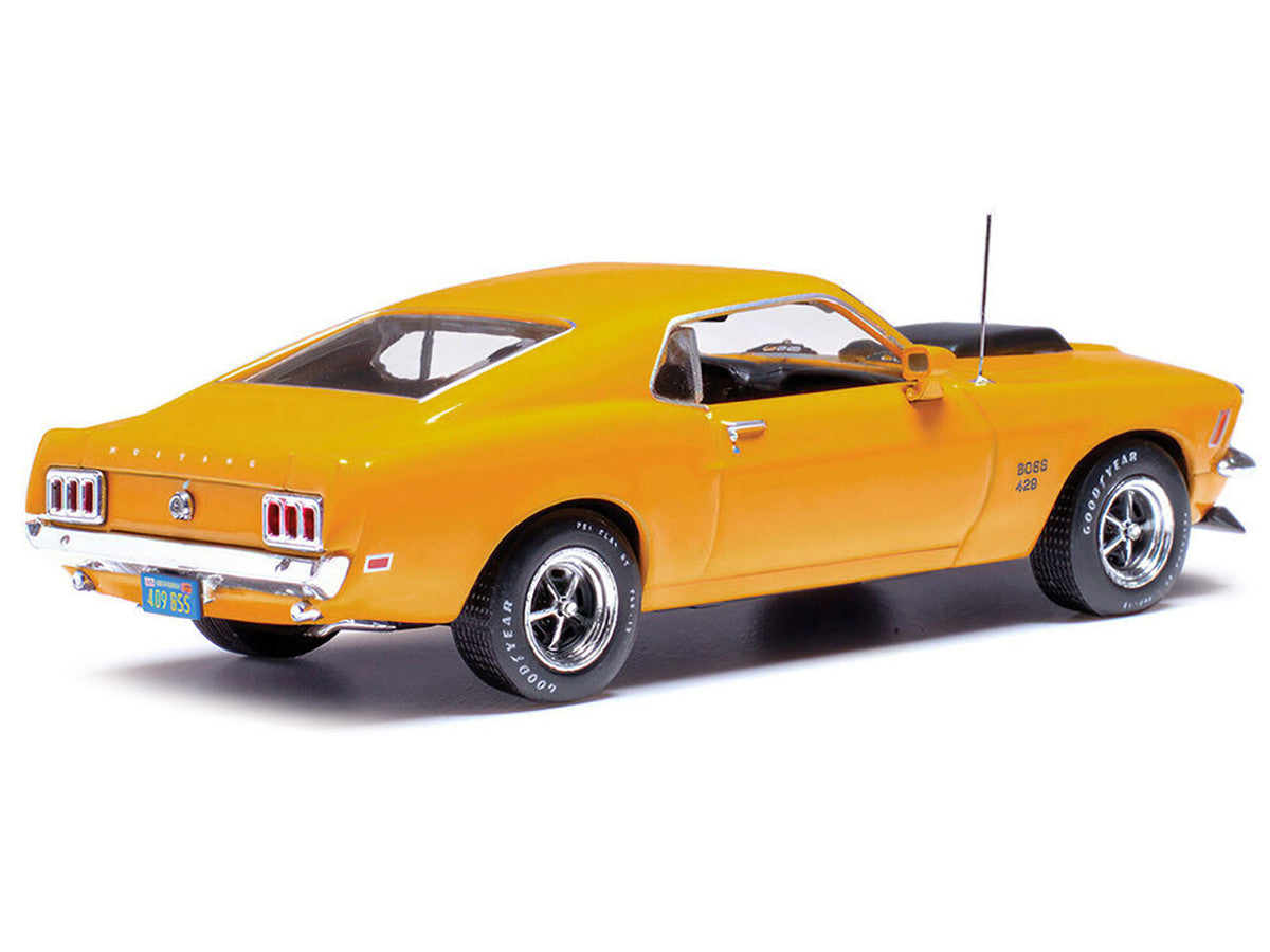 1970 Ford Mustang Boss 429 Bright Yellow with Black Hood Scoop 1/43 Diecast Model Car by IXO Models