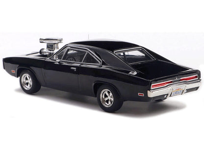 1970 Dodge Charger with Blown Engine Black 1/43 Diecast Model by IXO Models