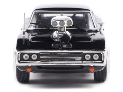 1970 Dodge Charger with Blown Engine Black 1/43 Diecast Model by IXO Models