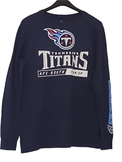 Tennessee Titans "Titan Up" men's blue long sleeve t-shirt, size XL, 100% cotton, like-new condition, team logo and colors.