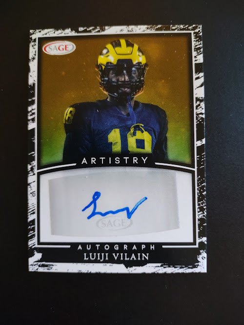 2022 SAGE Artistry Autographs #ALV Luiji Vilain - Football Card {NM-MT}