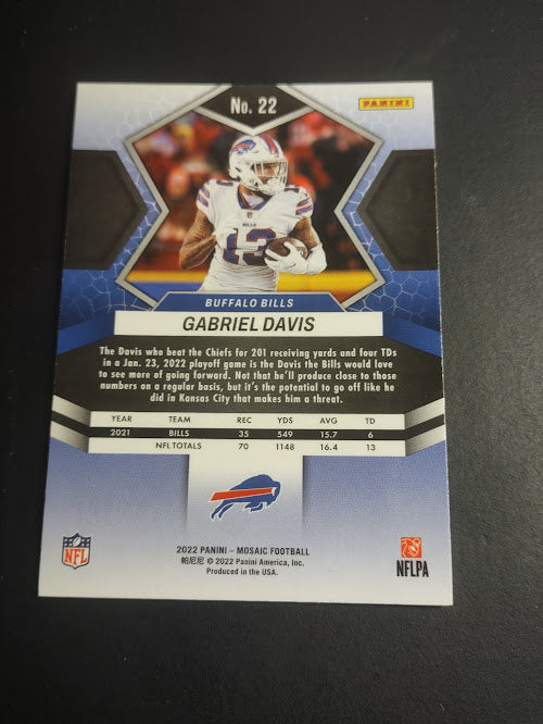 2022 Panini Mosaic #22 Gabriel Davis - Buffalo Bills Football Card {NM}