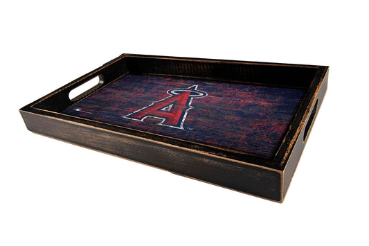 Los Angeles Angels Distressed Logo Serving Tray by Fan Creations