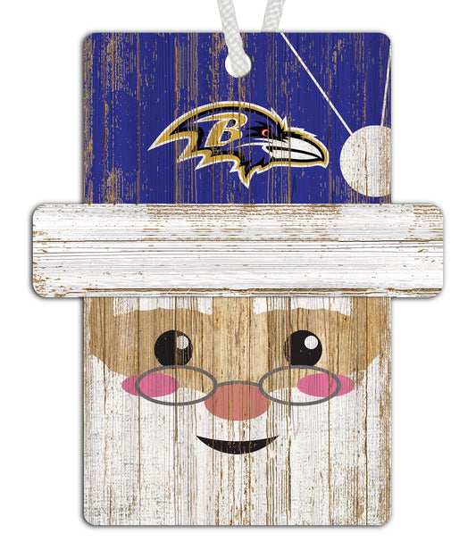 Baltimore Ravens Santa Ornament by Fan Creations