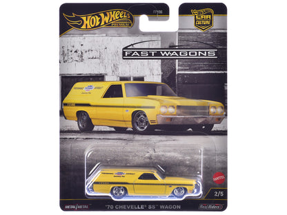 1970 Chevrolet Chevelle SS Wagon "Yenko" Yellow "Fast Wagons" Series Diecast Model Car by Hot Wheels
