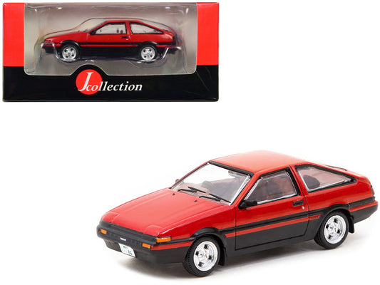 Toyota Sprinter Trueno (AE86) RHD (Right Hand Drive) Red and Black with Red Interior "J Collection" Series 1/64 Diecast Model by Tarmac Works