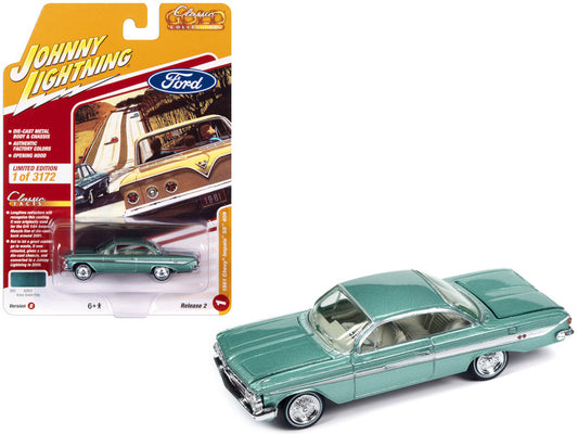 1961 Chevrolet Impala SS 409 Green Metallic w/ Light Green Interior "Classic Gold Collection" 2023 Release 2 Ltd Edition - 3172 pcs. 1/64 Diecast Car