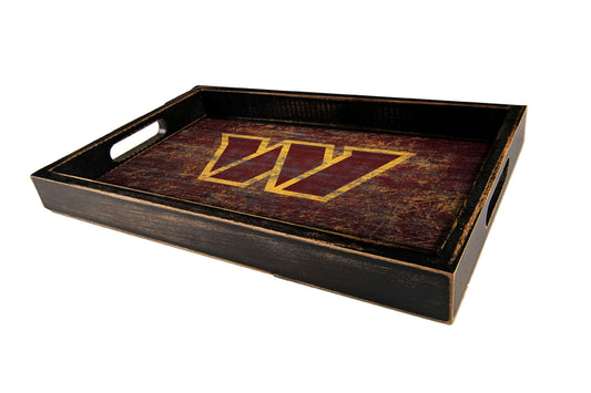 Washington Commanders Distressed Logo Serving Tray by Fan Creations