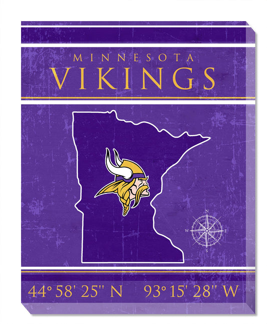 Minnesota Vikings 16" x 20" Canvas Sign by Fan Creations