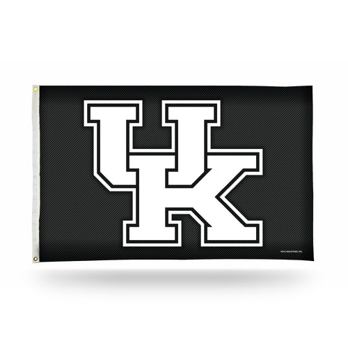 Kentucky Wildcats 3' x 5' Carbon Design Banner Flag by Rico Industries. Officially licensed, polyester, team graphics, and 2 brass grommets.