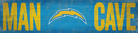 Los Angeles Chargers Distressed Man Cave Sign by Fan Creations