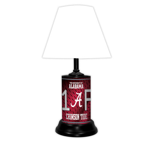 Alabama Crimson Tide lamp by GTEI. Officially Licensed. 18.5" tall. Team colors and graphics.