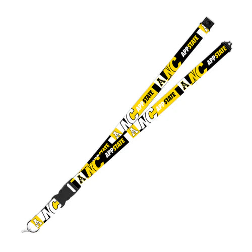 Appalachian State Mountaineers Flash Lanyard: 19"L x 1"W, safety breakaway, team colors/graphics. Officially licensed by NCAA