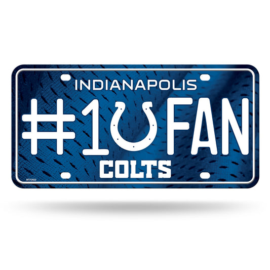 Indianapolis Colts #1 Fan Metal License Plate by Rico