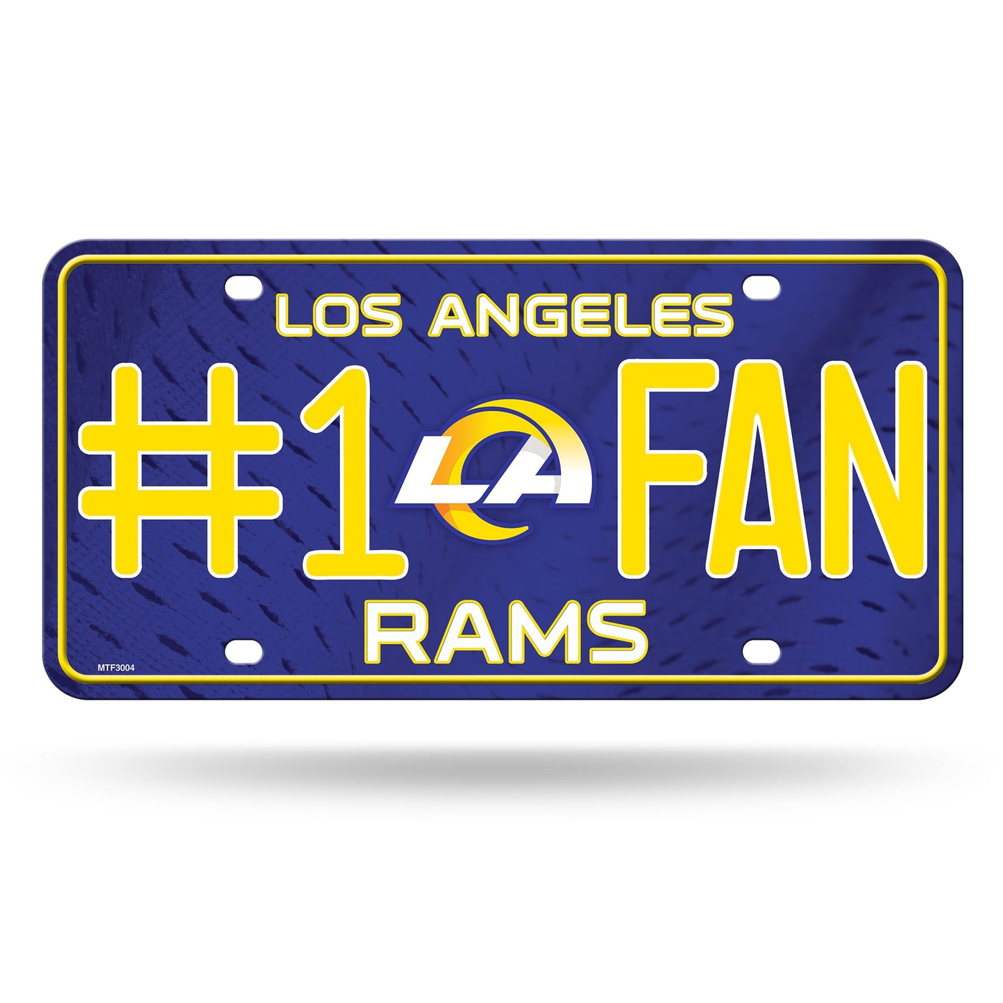 Los Angeles Rams #1 Fan Metal License Plate by Rico