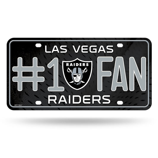 Las Vegas Raiders #1 Fan Metal License Plate by Rico