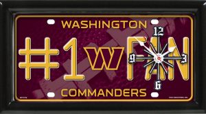 Washington Commanders #1 Wall Fan Clock by GTEI