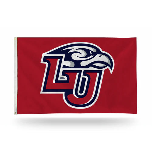 Liberty University Flames 3' x 5' Banner Flag by Rico Industries. Officially licensed, polyester, vibrant team graphics, and 2 brass grommets.
