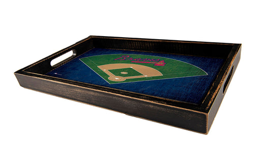 Atlanta Braves Distressed Field Design Serving Tray by Fan Creations
