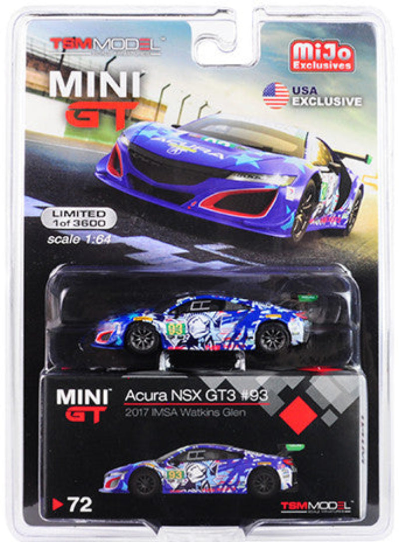 Acura NSX GT3 #93 "Statue of Liberty" 2017 IMSA Watkins Glen Limited Edition to 3600 pieces Worldwide 1/64 Diecast Model Car by True Scale Miniatures