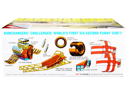 Dodge Challenger Ramchargers Funny Car "Legends of the Quarter Mile" 1/25 Scale Model Kit - Skill Level 2 by MPC