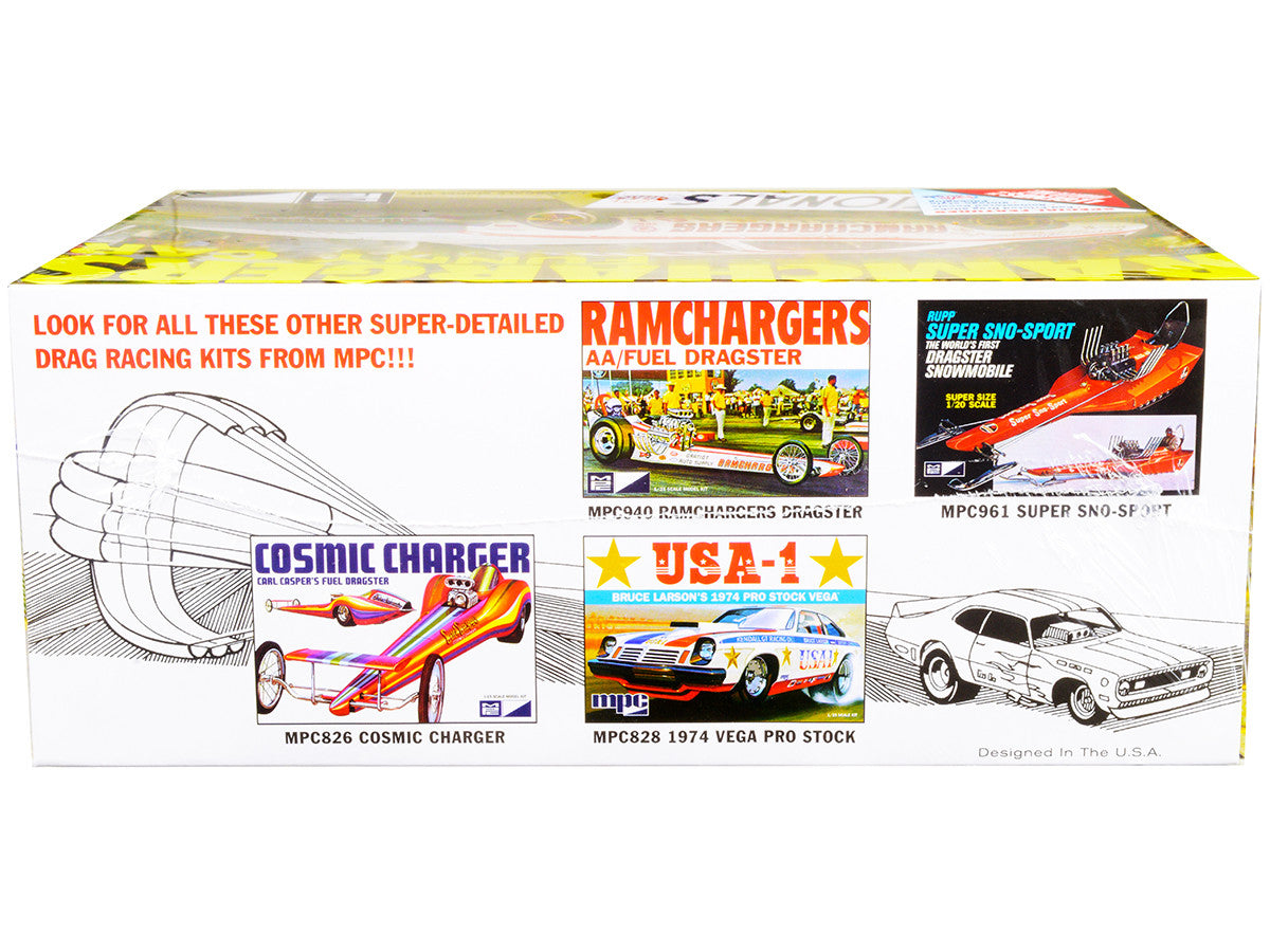 Dodge Challenger Ramchargers Funny Car "Legends of the Quarter Mile" 1/25 Scale Model Kit - Skill Level 2 by MPC