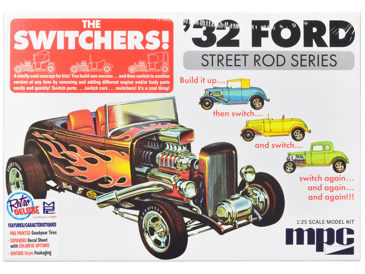 MPC's 1932 Ford Street Rod Kit: 1/25 Scale Model Kit, 120 parts, chrome details, versatile options, official packaging. Build your classic beauty now!