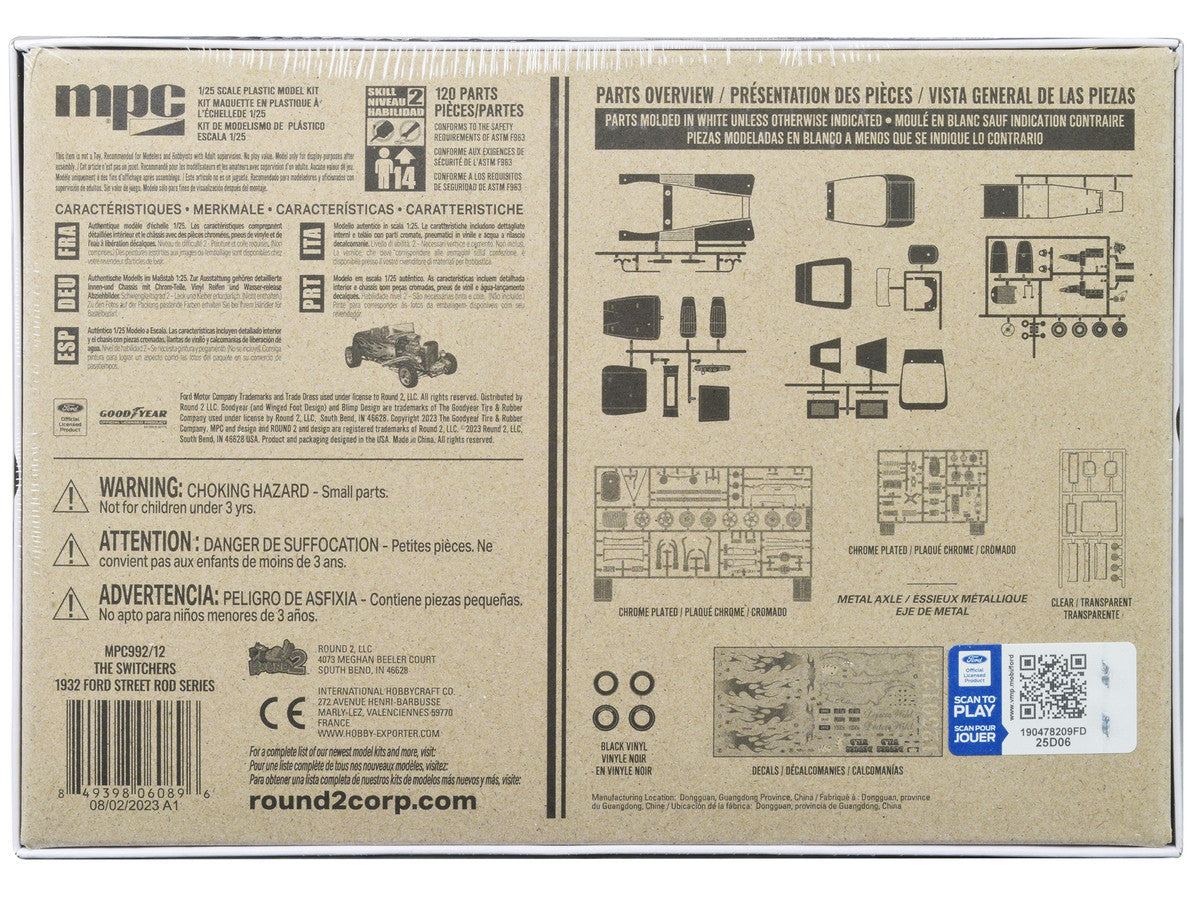 MPC's 1932 Ford Street Rod Kit: 1/25 Scale Model Kit, 120 parts, chrome details, versatile options, official packaging. Build your classic beauty now!