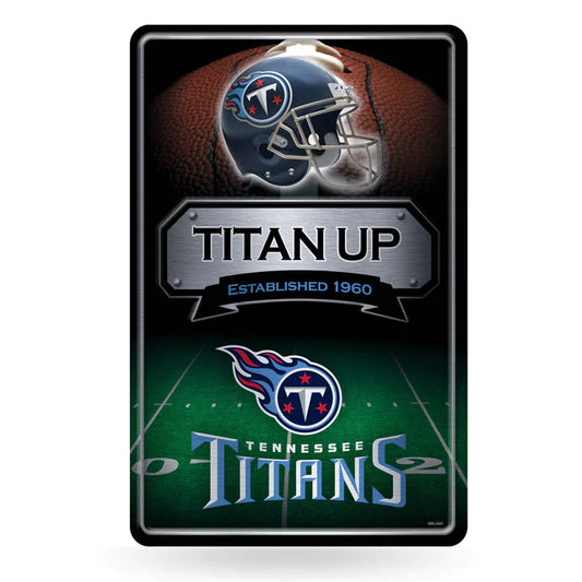 Tennessee Titans 11"x17" Large Embossed Metal Wall Sign by Rico