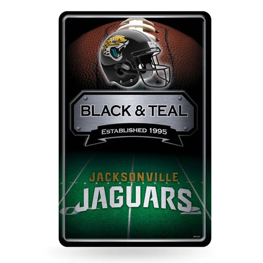 Jacksonville Jaguars 11"x17" Large Embossed Metal Wall Sign by Rico