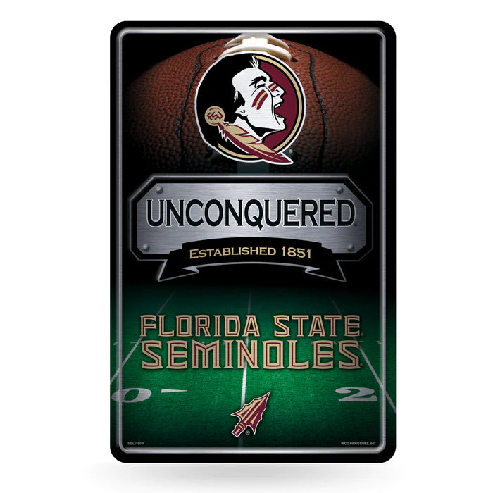 Florida State Seminoles 11"x17" Large Embossed Metal Wall Sign by Rico