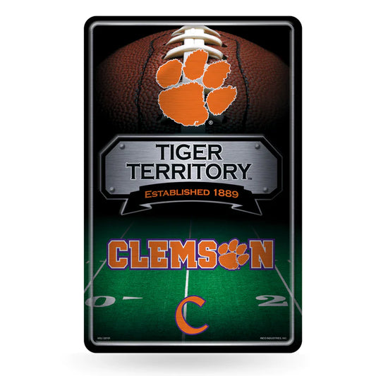 Clemson Tigers 11"x17" Large Embossed Metal Wall Sign by Rico