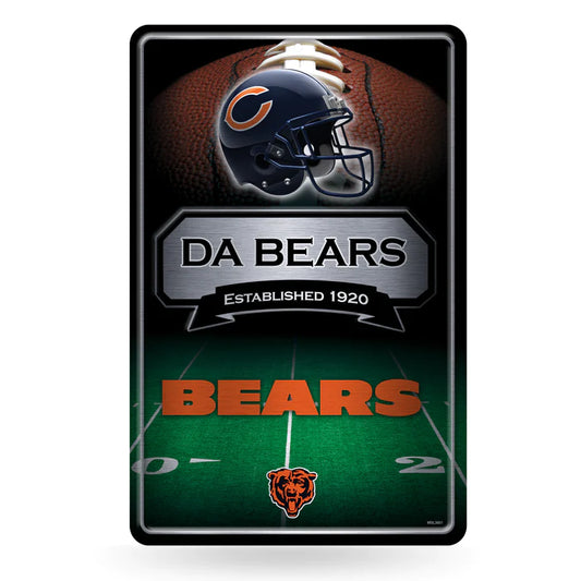 Chicago Bears 11"x17" Large Embossed Metal Wall Sign by Rico