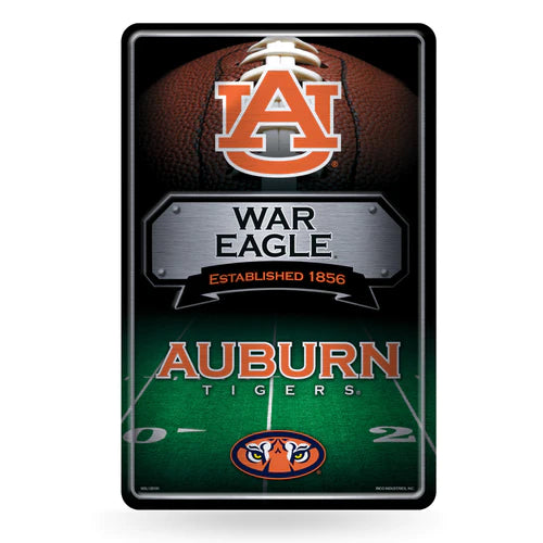 Auburn Tigers 11"x17" Large Embossed Metal Wall Sign by Rico