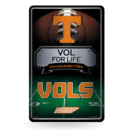 Tennessee Volunteers 11"x17" Large Embossed Metal Wall Sign by Rico