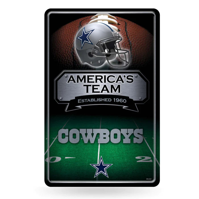 Dallas Cowboys 11"x17" Large Embossed Metal Wall Sign by Rico