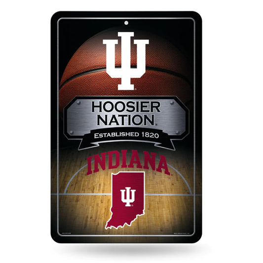 Indiana Hoosiers 11"x17" Large Embossed Metal Wall Sign by Rico