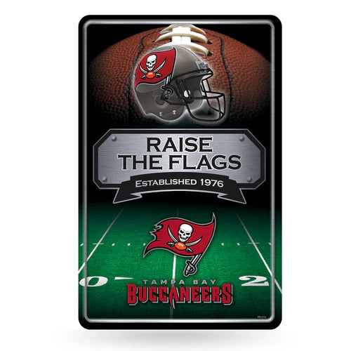 Tampa Bay Buccaneers 11"x17" Large Embossed Metal Wall Sign by Rico